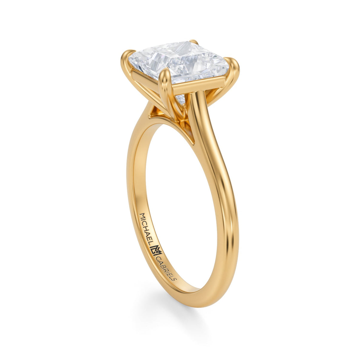 Classic Princess Cathedral Ring (1.50 Carat E-VS1) - Michael Gabriels