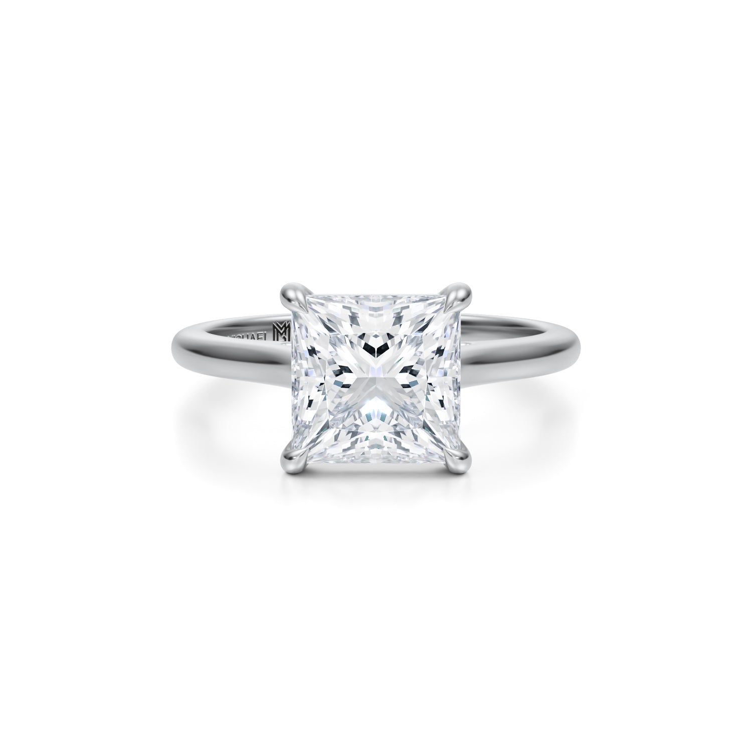 Classic Princess Cathedral Ring (2.20 Carat G-VVS2) - Michael Gabriels