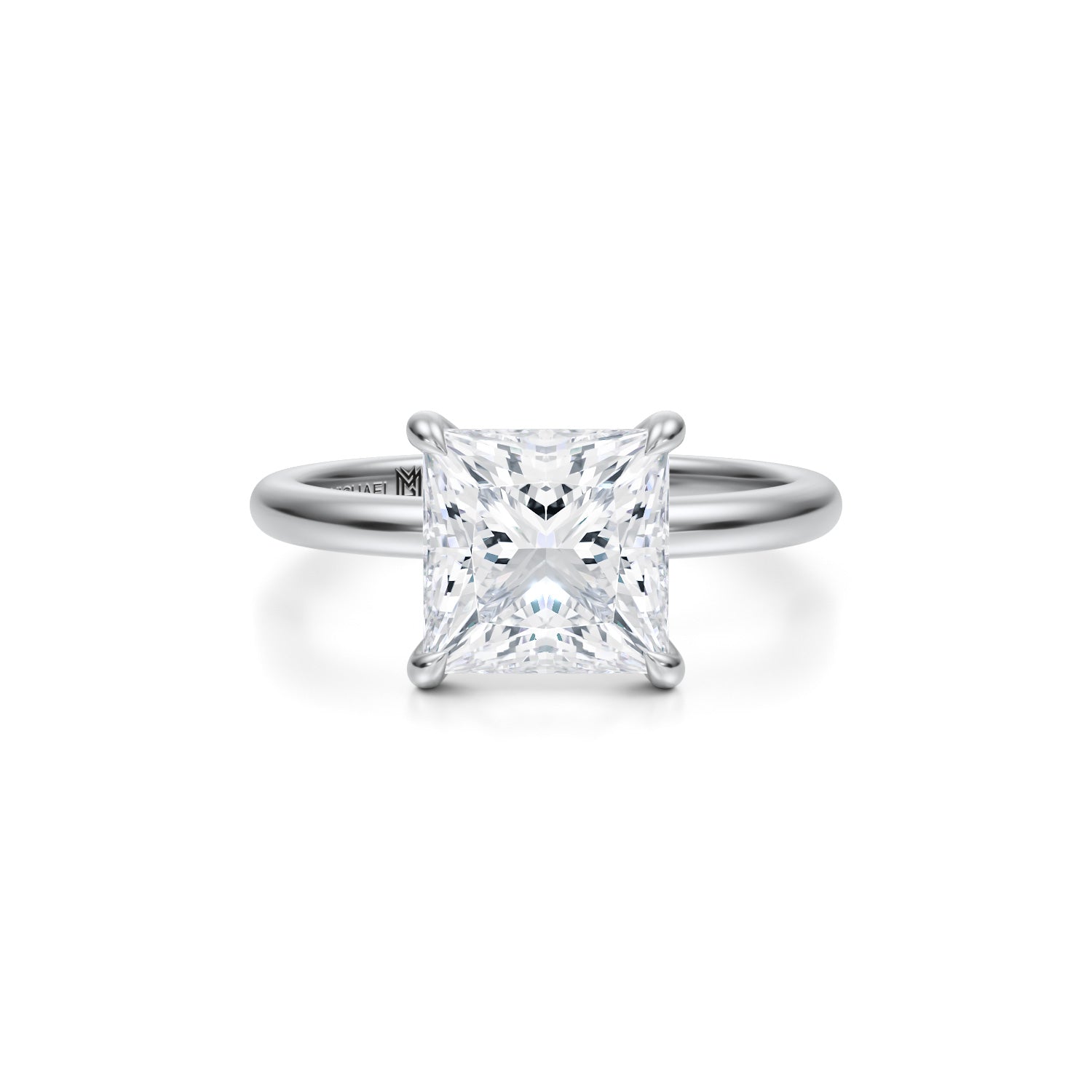 Classic Princess Solitaire Ring (2.70 Carat E-VVS2) - Michael Gabriels