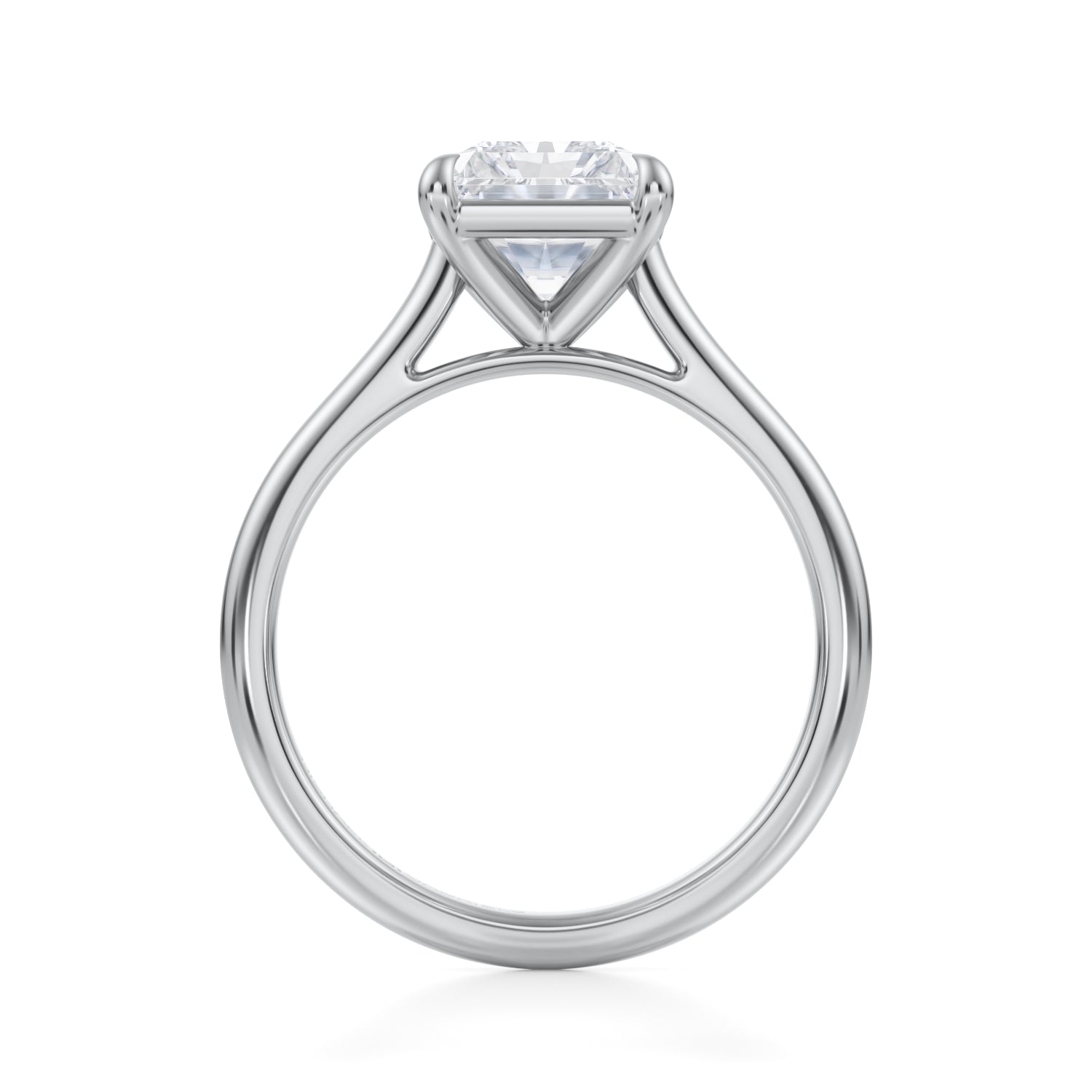 Classic Radiant Cathedral Ring (1.20 Carat E-VS1) - Michael Gabriels