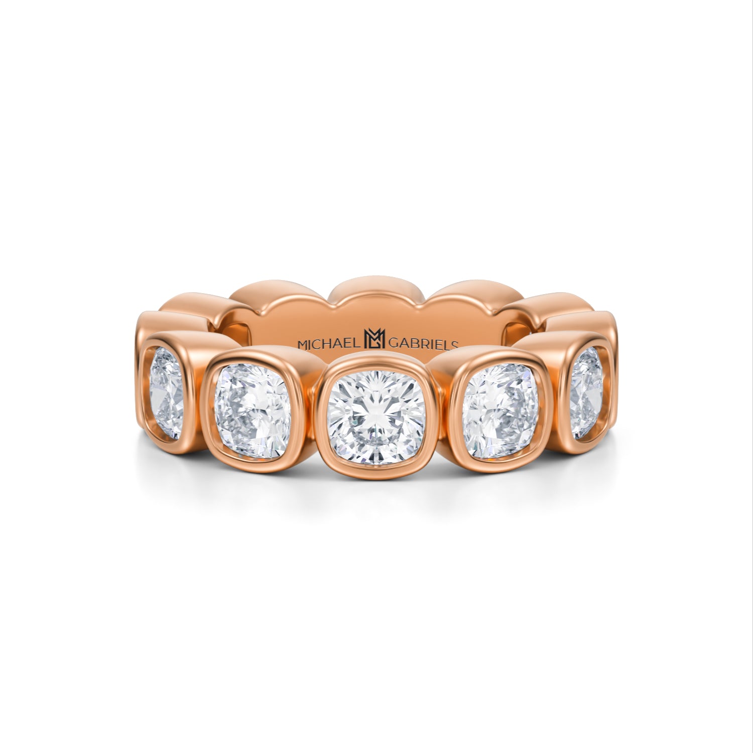 Cushion Bezel Lab Grown Diamond Eternity Band - Large - Michael Gabriels