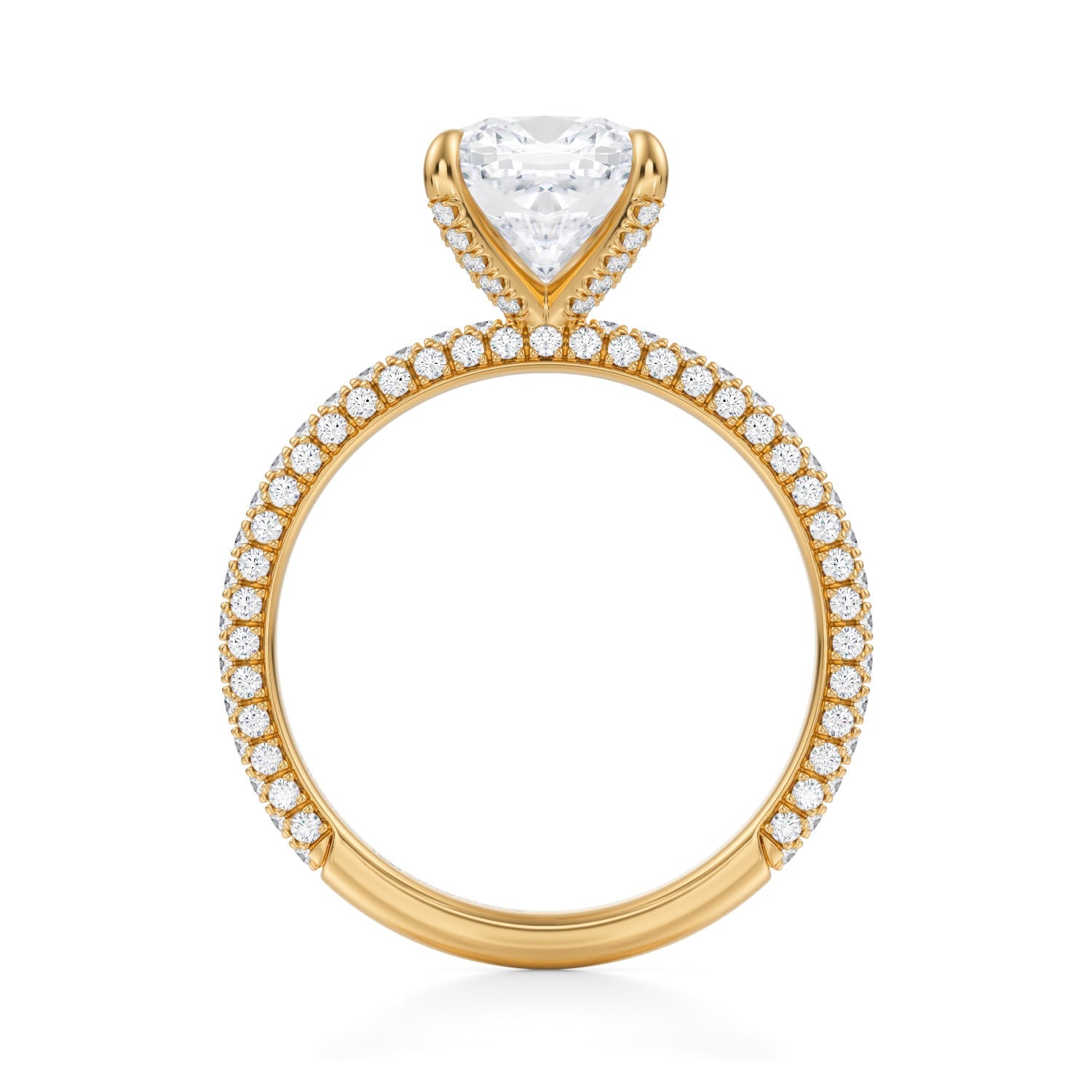 Cushion Double Edge Halo With Solitaire Ring (2.00 Carat G-VVS2) - Michael Gabriels