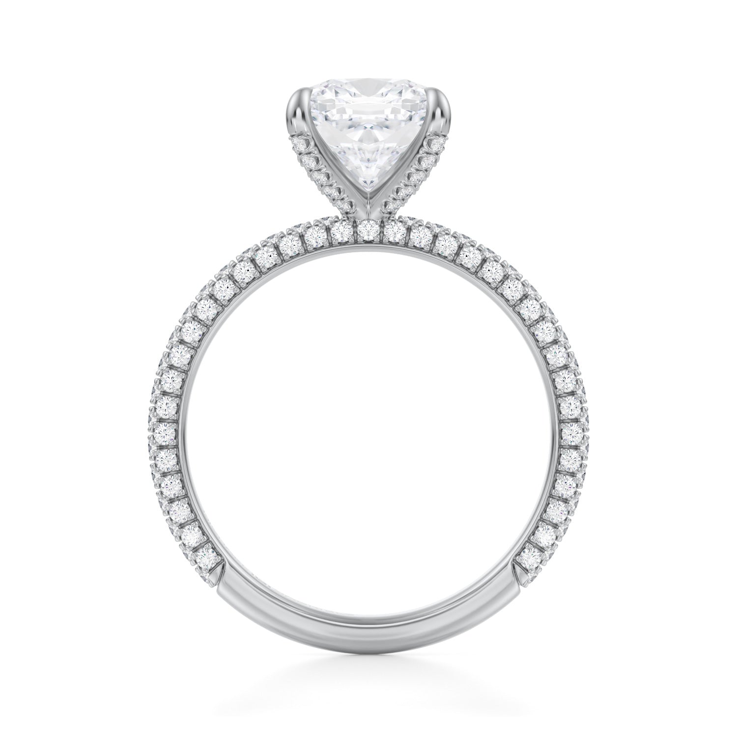 Cushion Double Edge Halo With Solitaire Ring (2.00 Carat G-VVS2) - Michael Gabriels