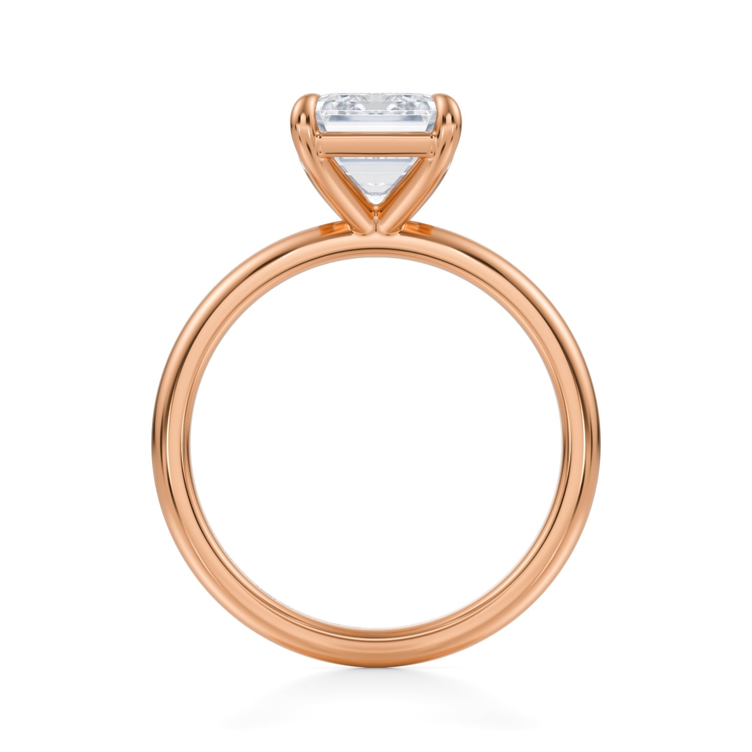 Emerald Martini Basket Solitaire Ring (2.00 Carat F-VS1) - Michael Gabriels