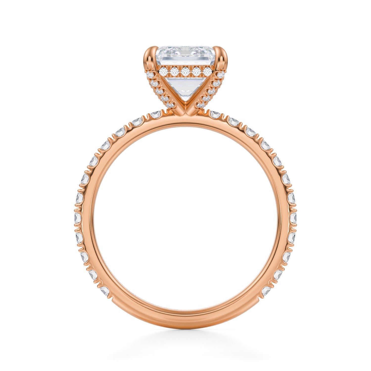 Emerald Pave Basket With Pave Ring (1.70 Carat E-VS1) - Michael Gabriels