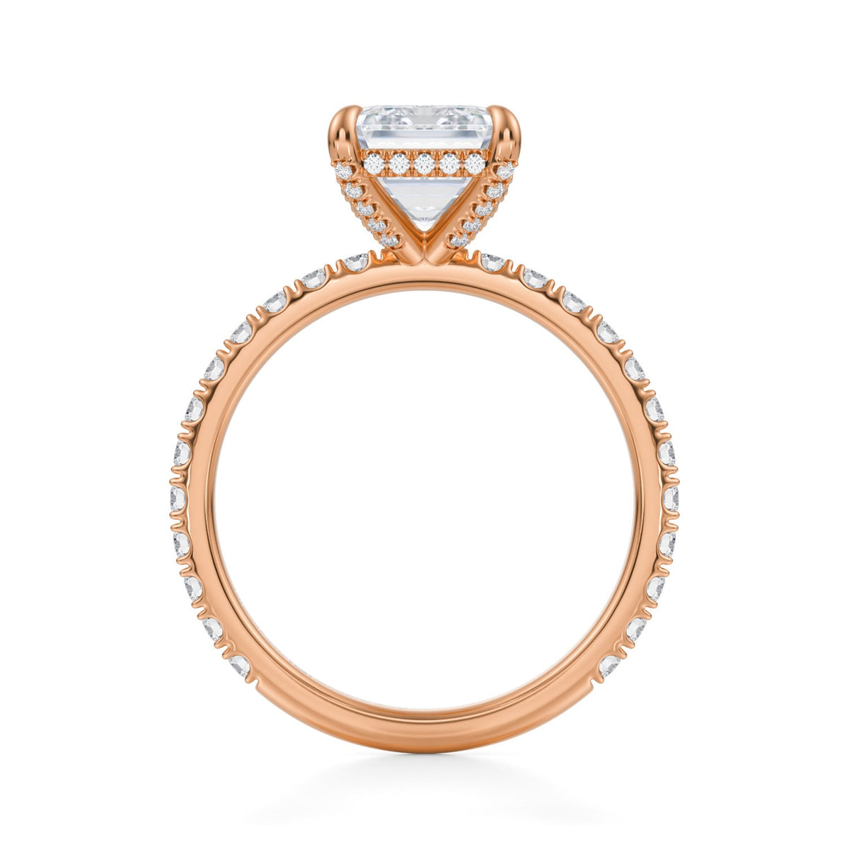 Emerald Pave Basket With Pave Ring (3.00 Carat F-VVS2) - Michael Gabriels