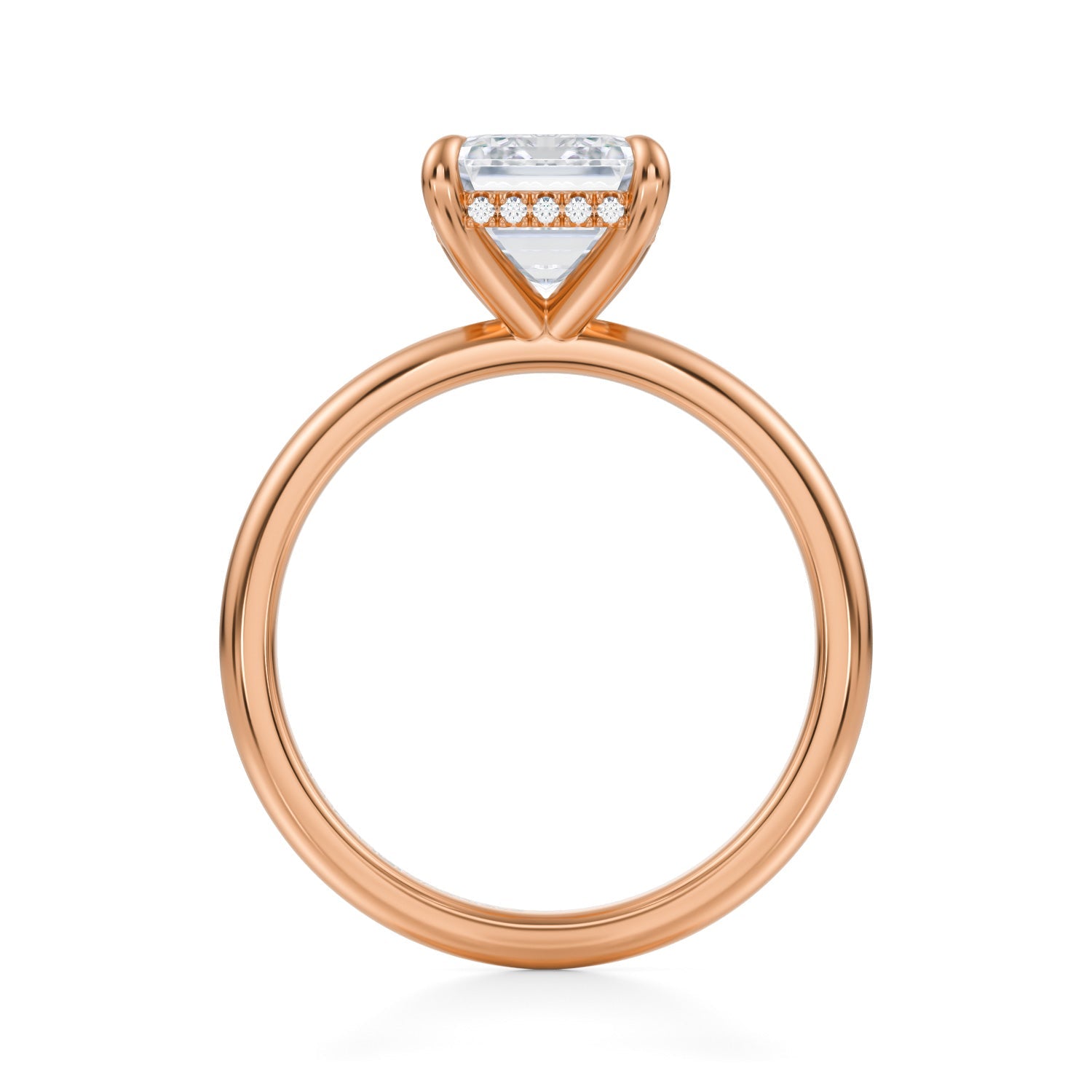 Emerald Solitaire Ring With Invisible Halo (1.40 Carat D-VS1) - Michael Gabriels