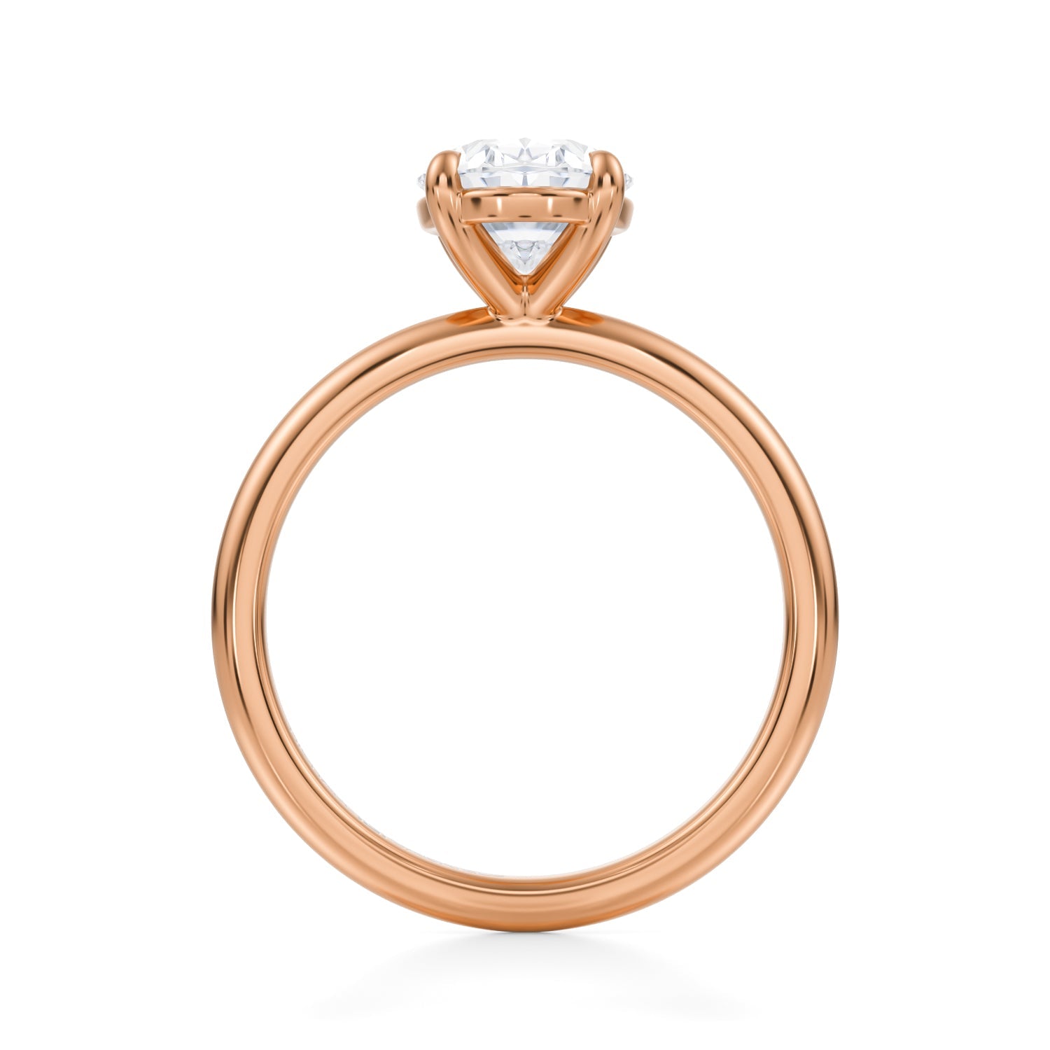 Oval Martini Basket Solitaire Ring (1.70 Carat F-VS1) - Michael Gabriels