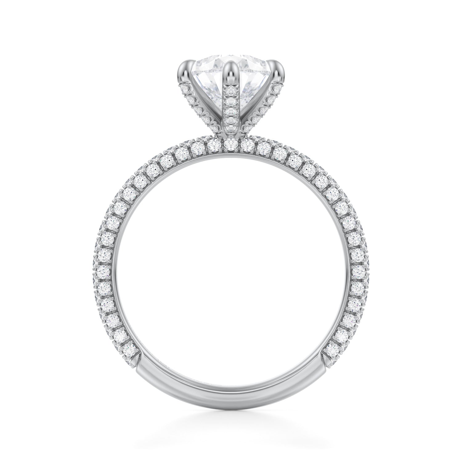 Pear Double Edge Halo With Solitaire Ring (2.00 Carat E-VS1) - Michael Gabriels