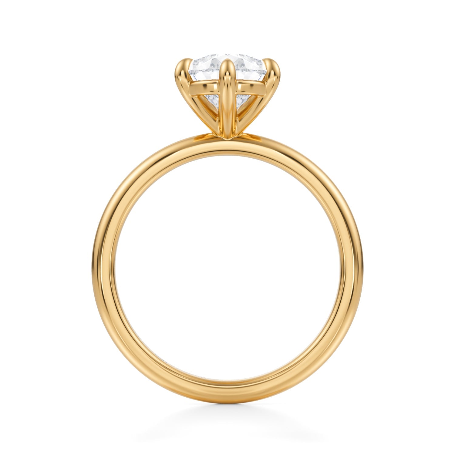 Pear Martini Basket Solitaire Ring (3.40 Carat F-VS1) - Michael Gabriels