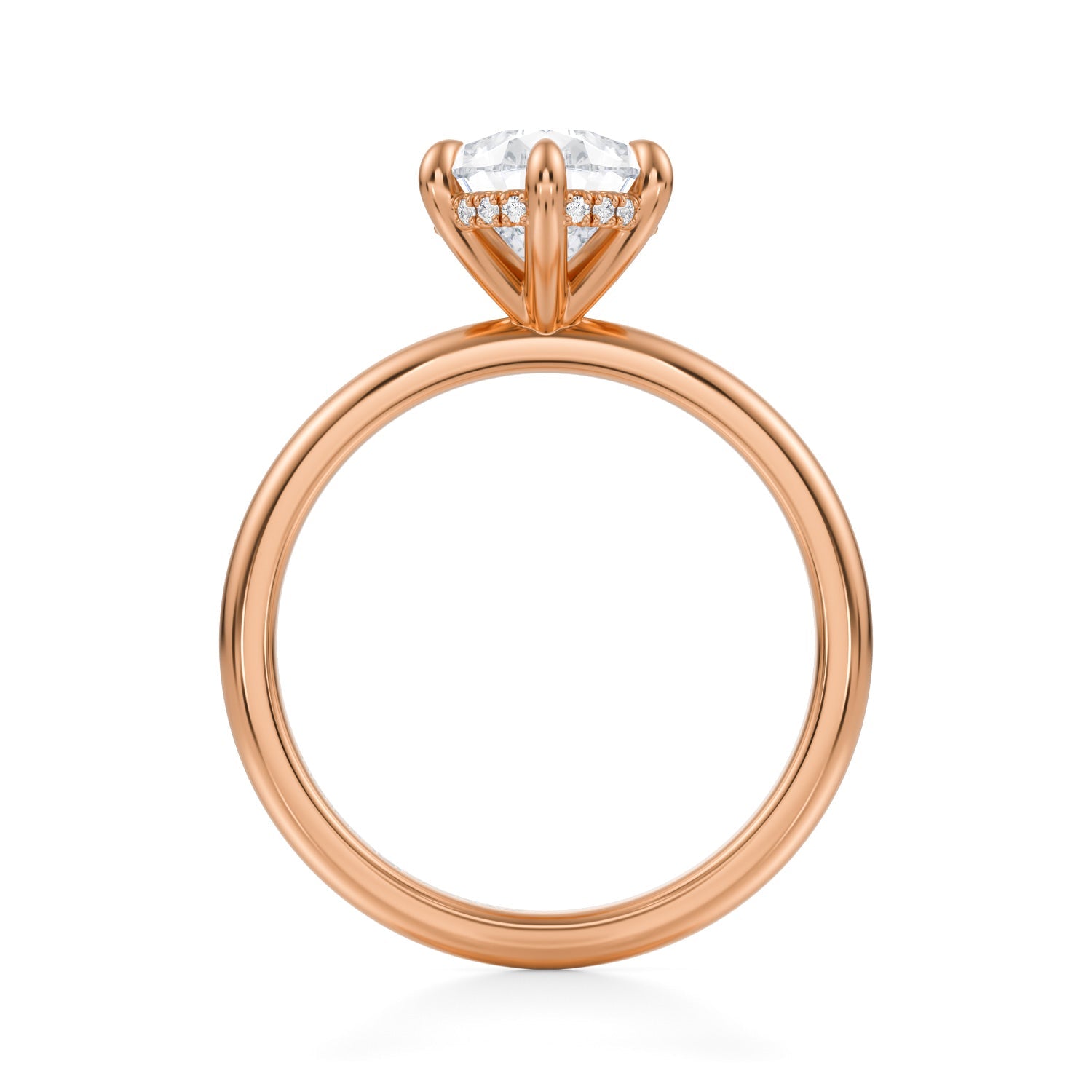 Pear Solitaire Ring With Invisible Halo (1.70 Carat E-VS1) - Michael Gabriels