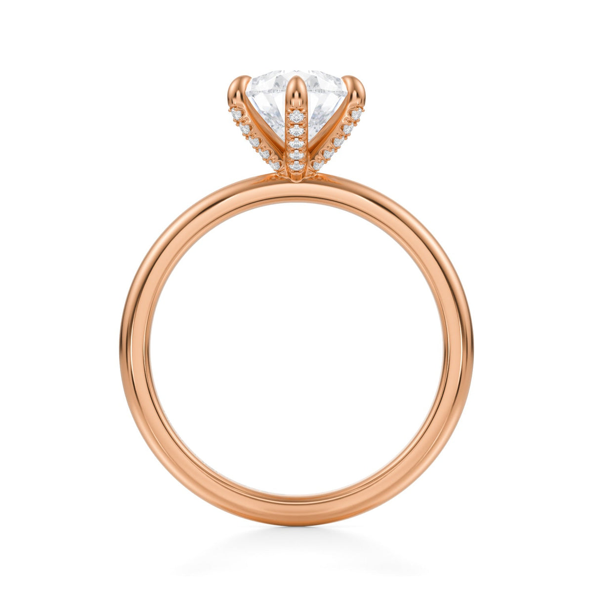 Pear Solitaire Ring With Pave Prongs (3.20 Carat E-VVS2) - Michael Gabriels