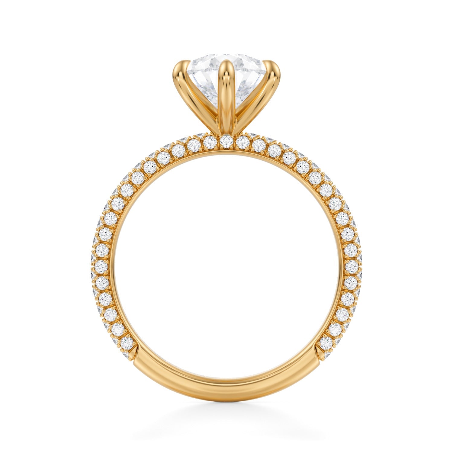Pear Trio Pave Ring (2.50 Carat G-VVS2) - Michael Gabriels