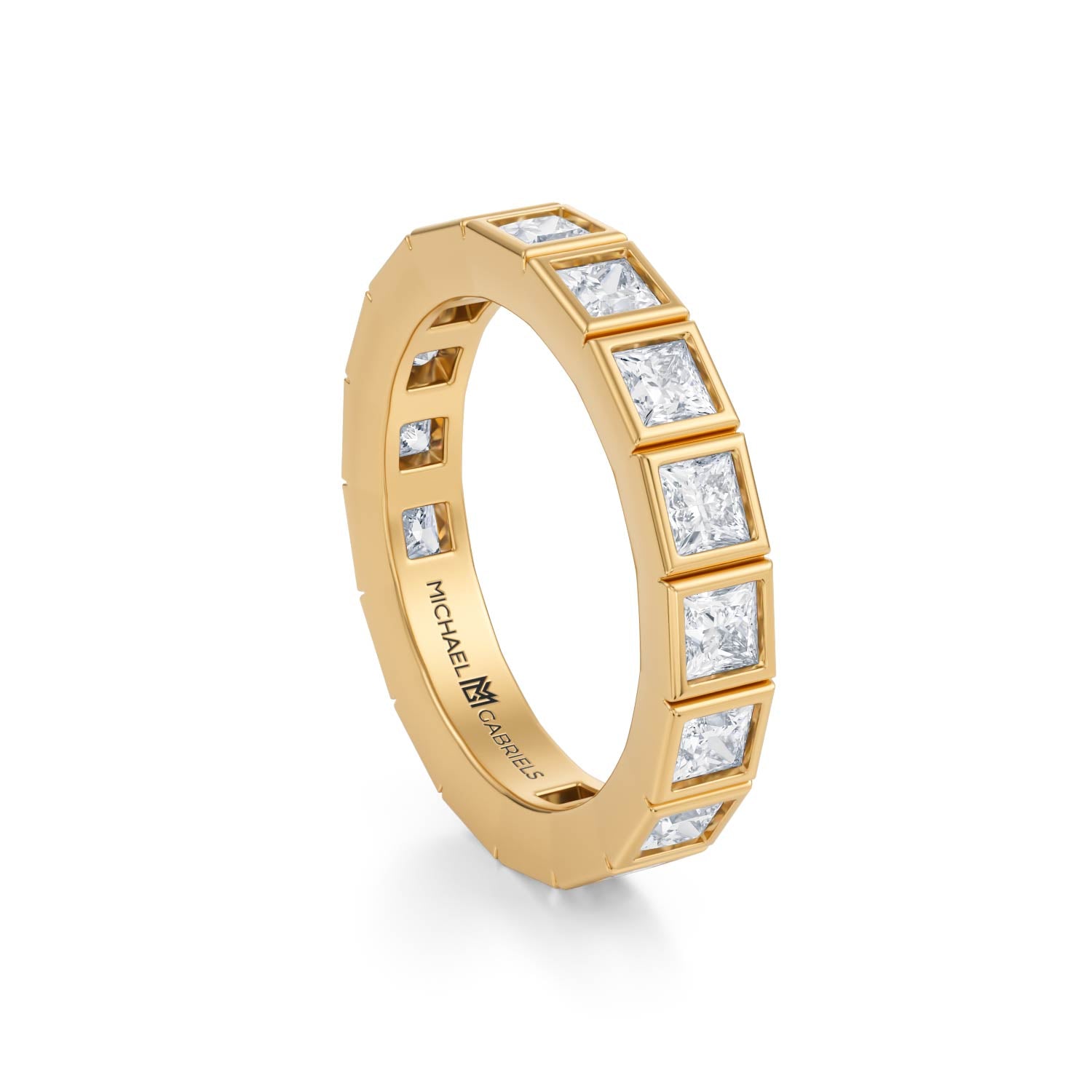 Princess Bezel Lab Grown Diamond Eternity Band - Petite - Michael Gabriels