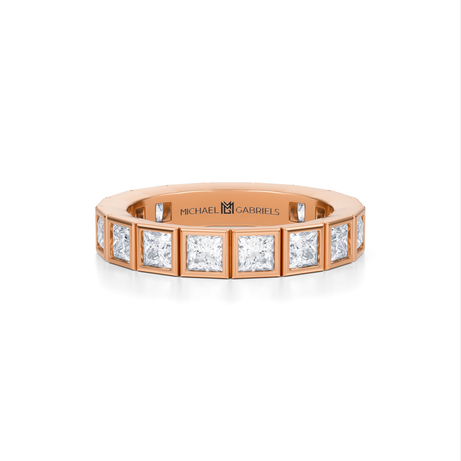 Princess Bezel Lab Grown Diamond Eternity Band - Petite - Michael Gabriels
