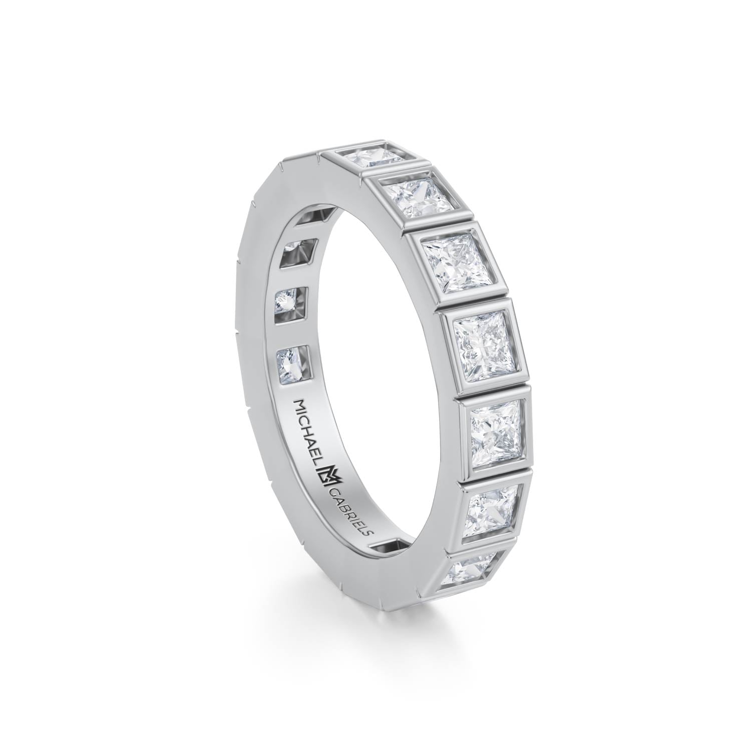 Princess Bezel Lab Grown Diamond Eternity Band - Petite - Michael Gabriels