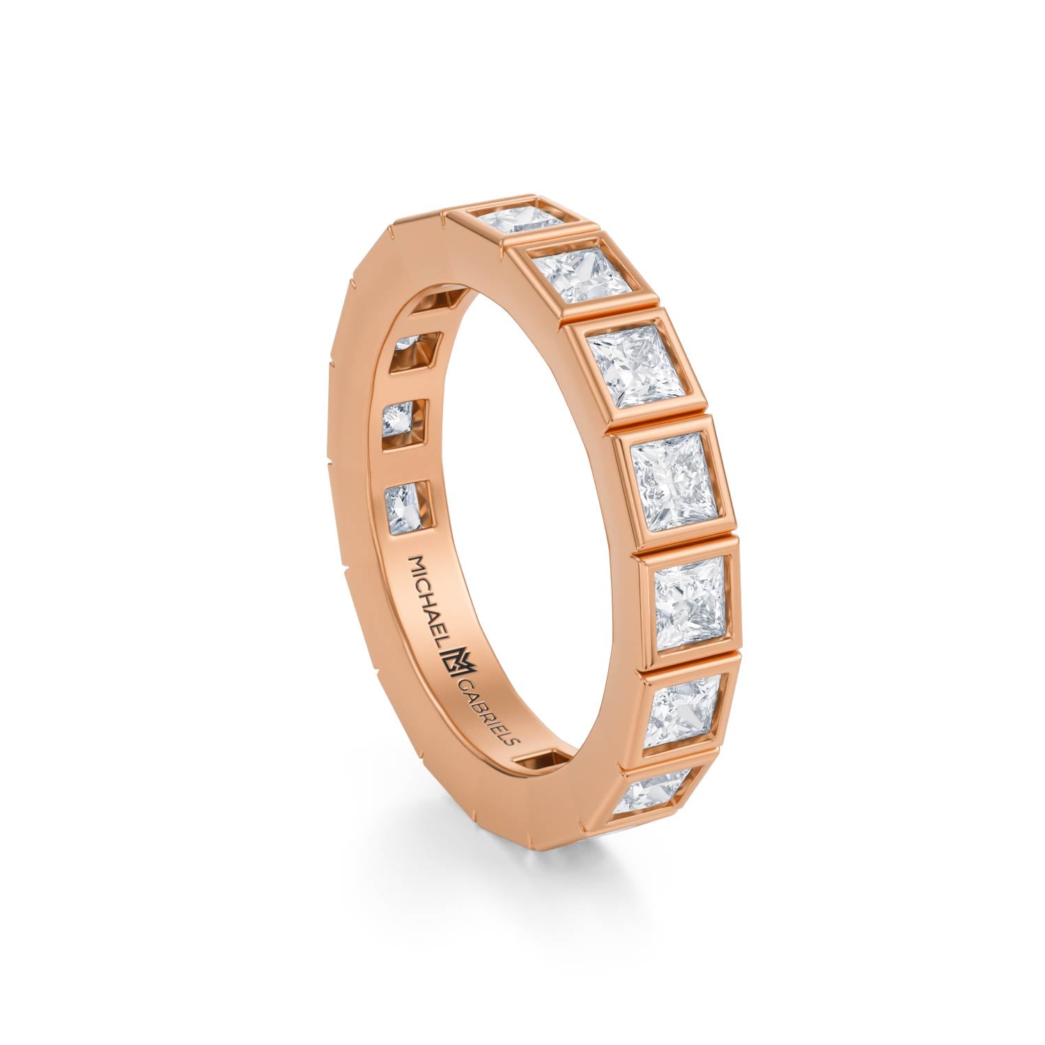 Princess Bezel Lab Grown Diamond Eternity Band - Petite - Michael Gabriels
