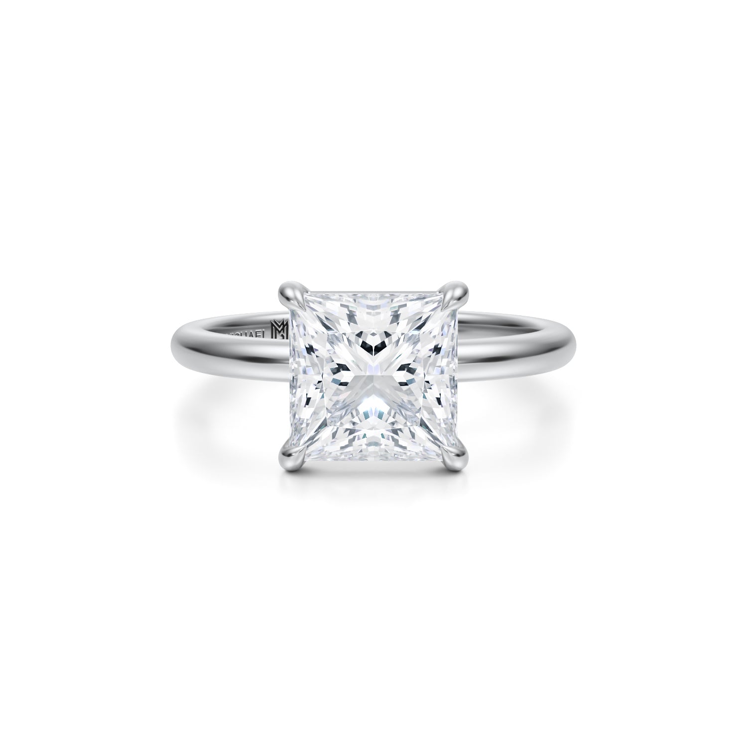 Princess Martini Basket Solitaire Ring (3.20 Carat D-VVS2) - Michael Gabriels