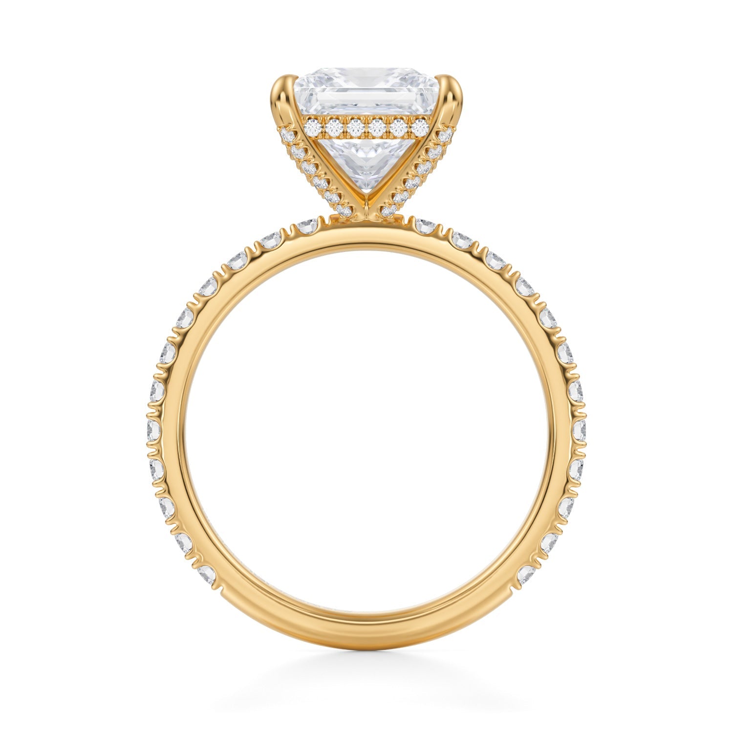 Princess Pave Basket With Pave Ring (1.70 Carat F-VS1) - Michael Gabriels