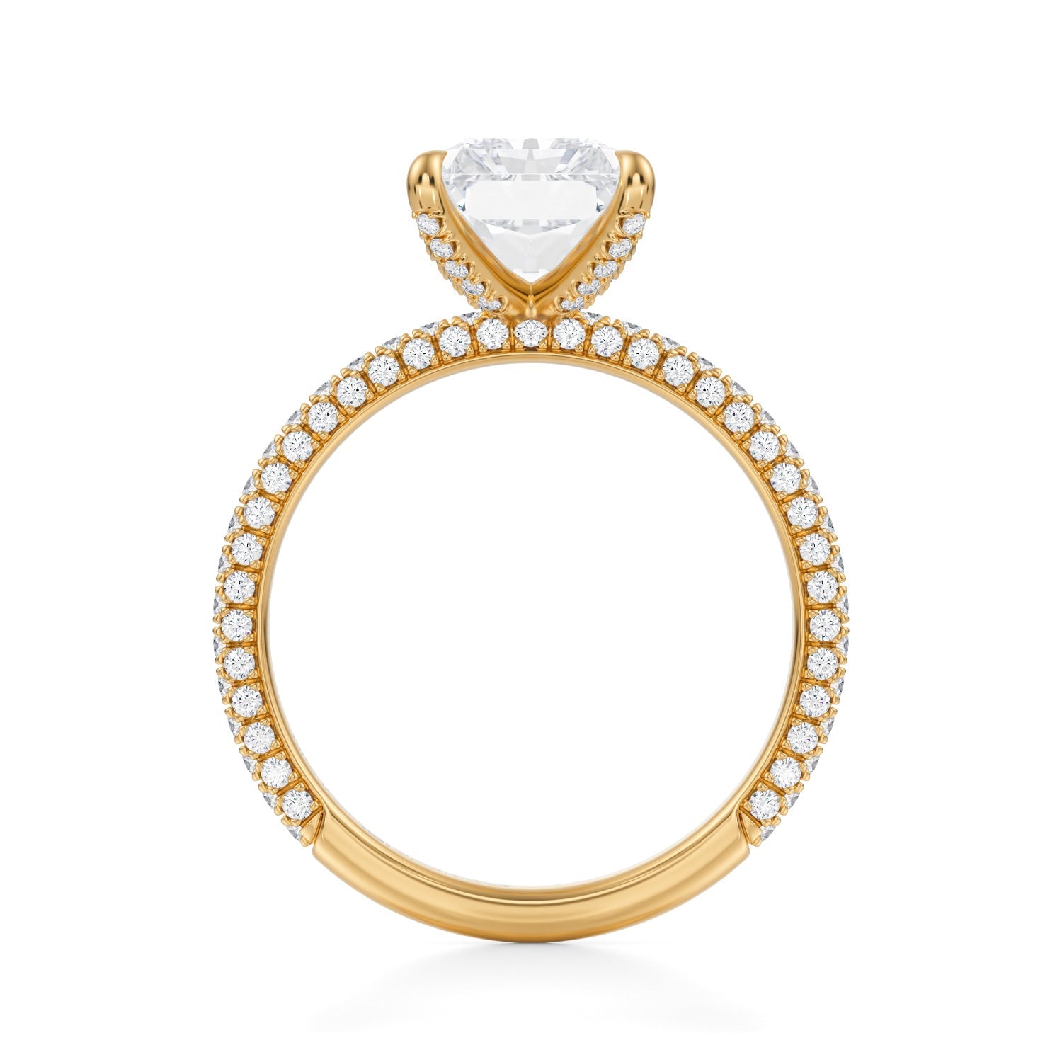 Radiant Double Edge Halo With Solitaire Ring (2.00 Carat G-VVS2) - Michael Gabriels