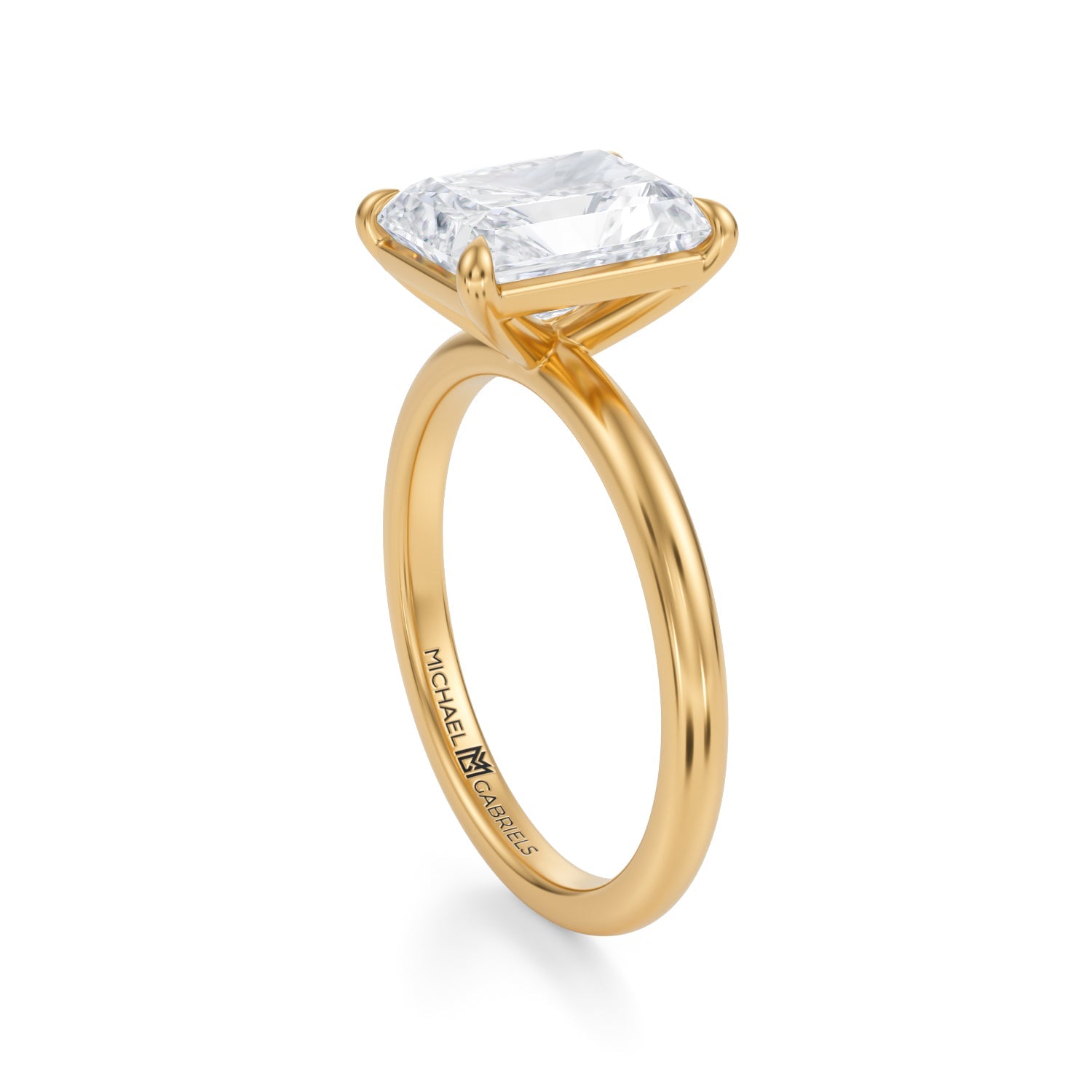 Radiant Martini Basket Solitaire Ring (1.20 Carat F-VVS2) - Michael Gabriels