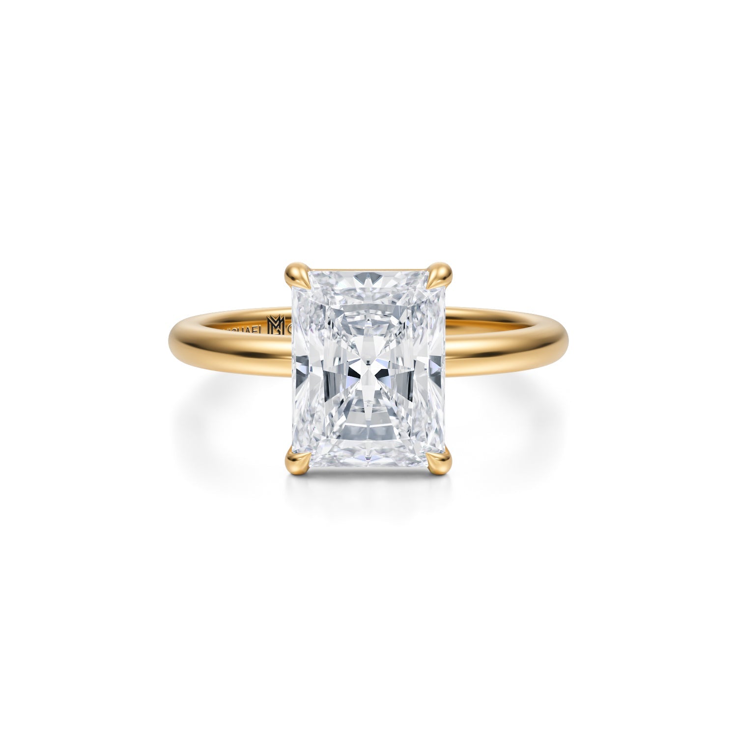 Radiant Martini Basket Solitaire Ring (1.50 Carat E-VS1) - Michael Gabriels