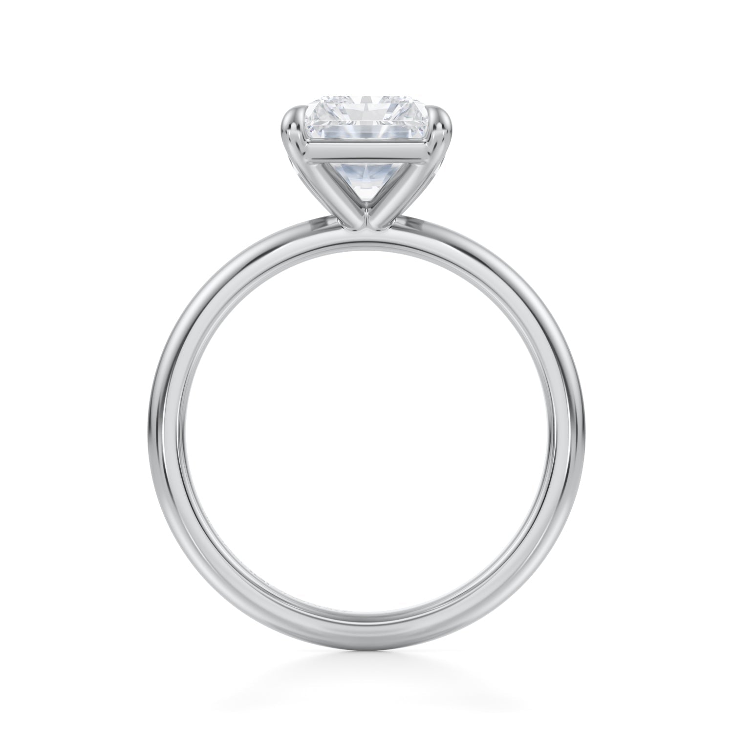Radiant Martini Basket Solitaire Ring (1.50 Carat E-VVS2) - Michael Gabriels
