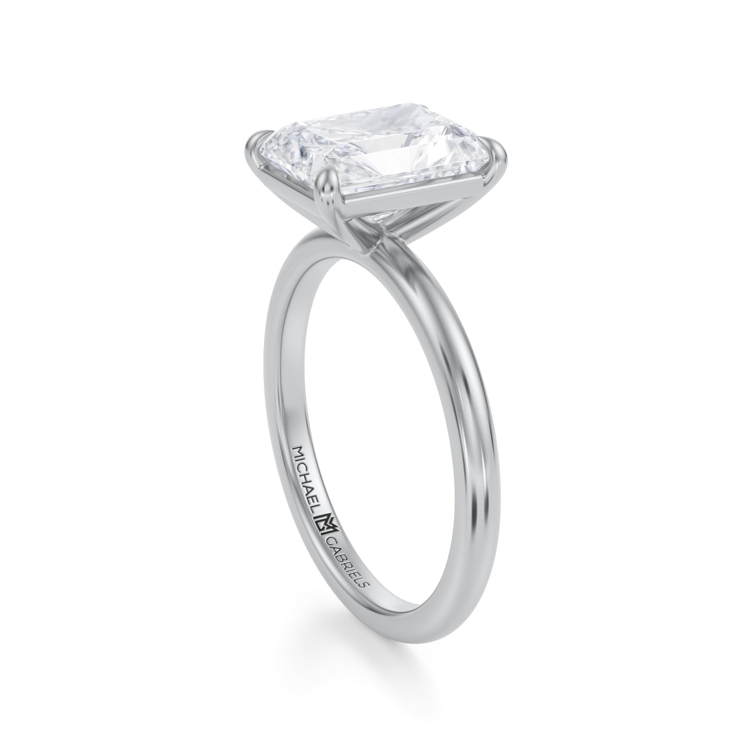 Radiant Martini Basket Solitaire Ring (3.40 Carat D-VVS2) - Michael Gabriels