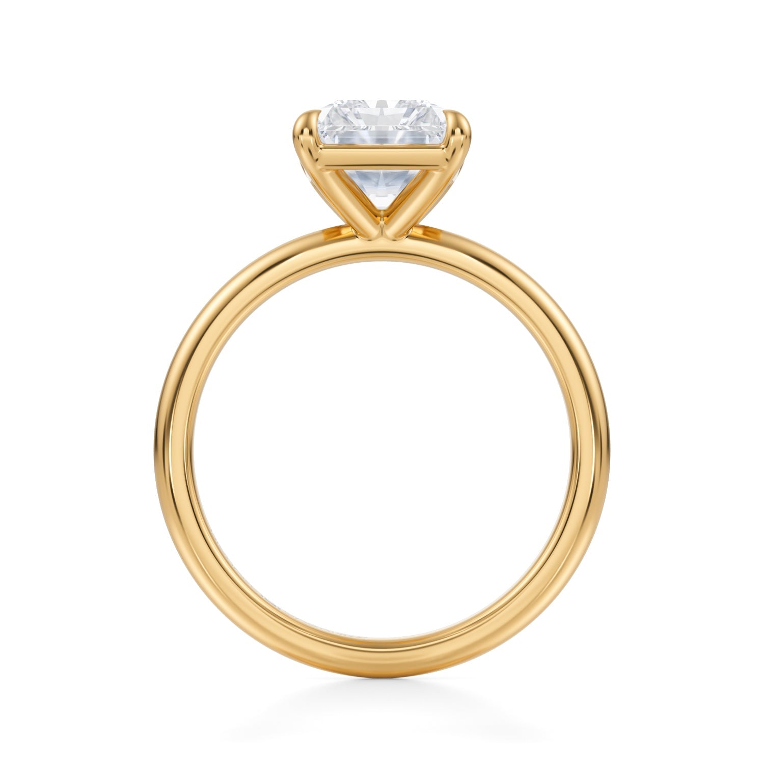 Radiant Martini Basket Solitaire Ring (3.40 Carat F-VVS2) - Michael Gabriels