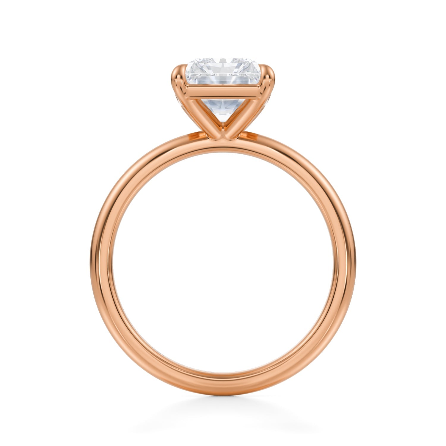Radiant Martini Basket Solitaire Ring (3.40 Carat G-VVS2) - Michael Gabriels