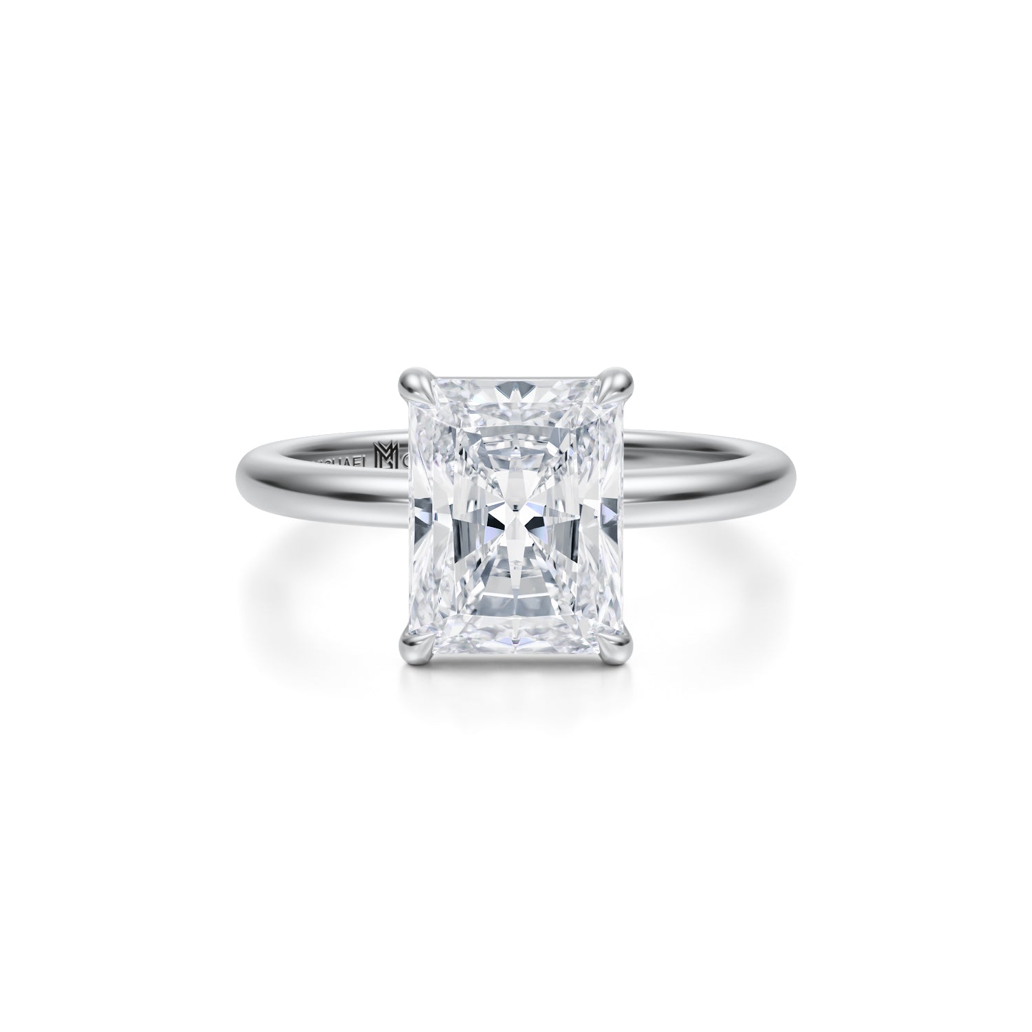 Radiant Martini Basket Solitaire Ring (3.50 Carat E-VS1) - Michael Gabriels