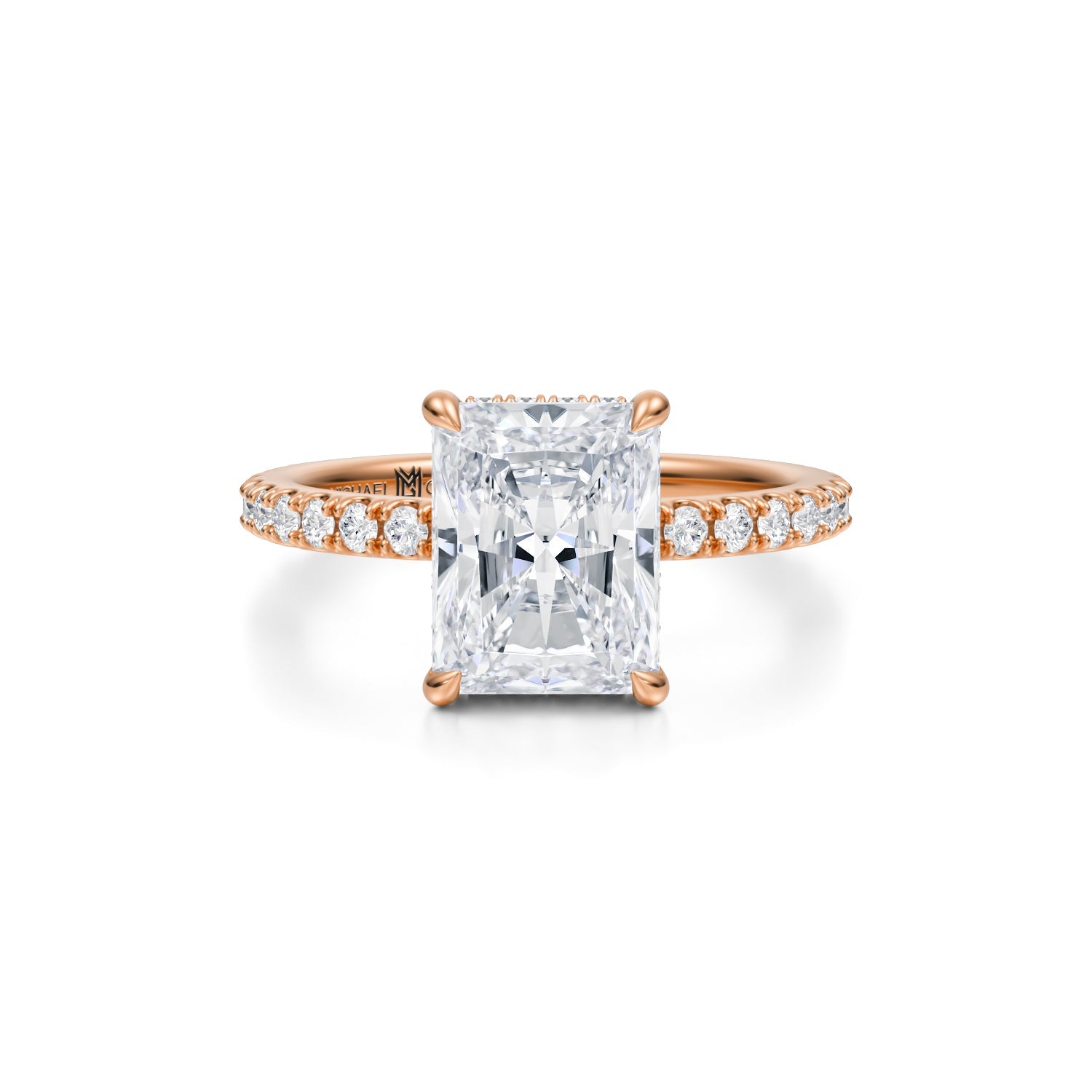 Radiant Wrap Halo With Pave Ring (2.40 Carat E-VVS2) - Michael Gabriels