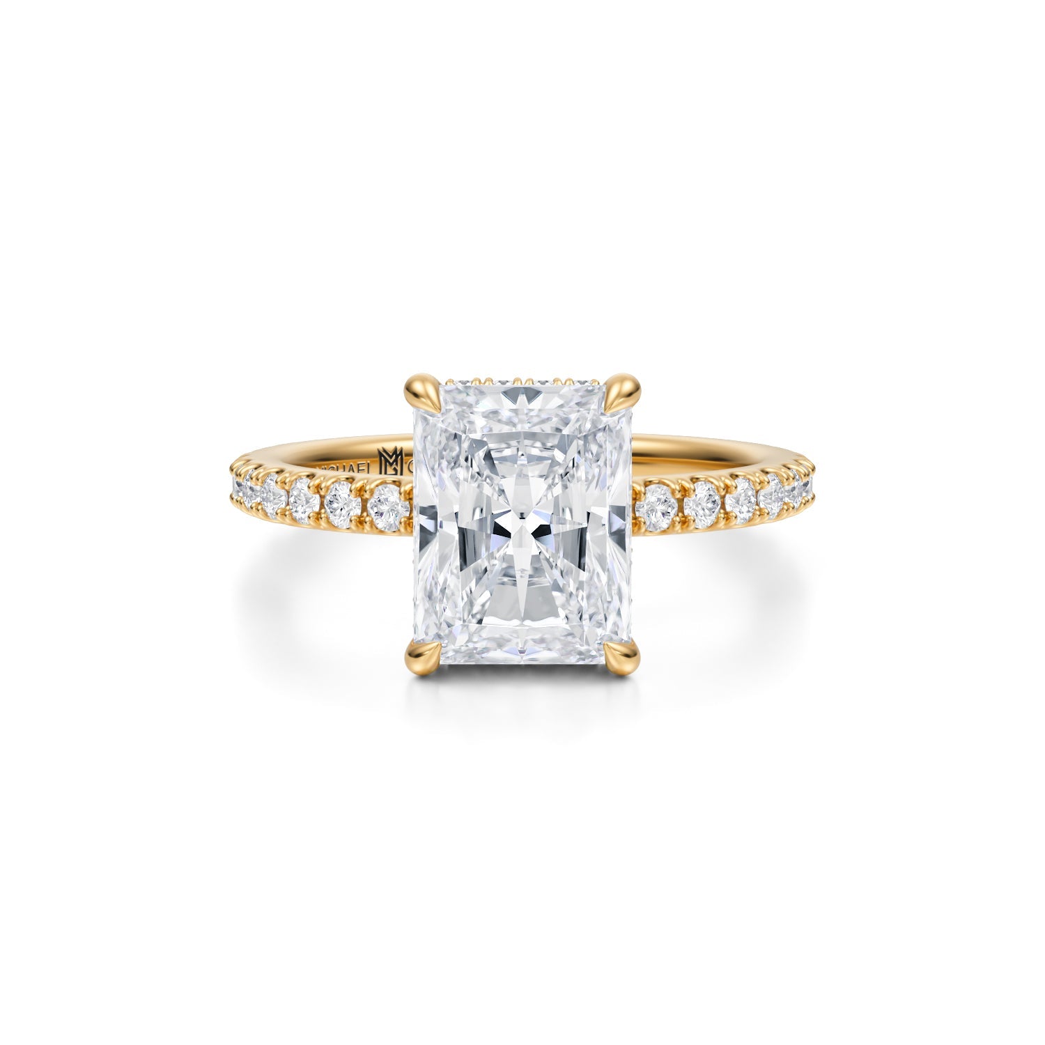 Radiant Wrap Halo With Pave Ring (2.40 Carat F-VS1) - Michael Gabriels