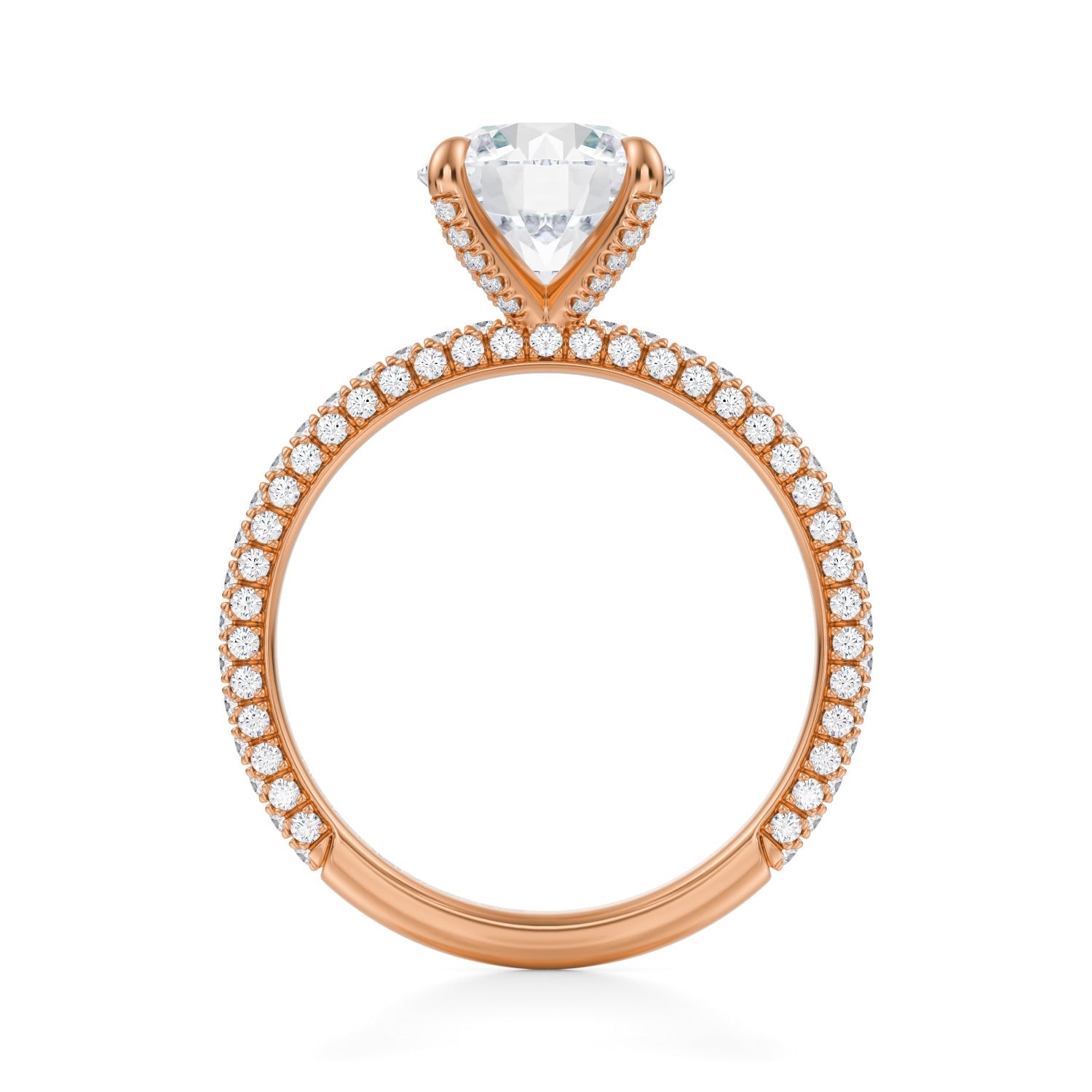 Round Double Edge Halo With Solitaire Ring (2.00 Carat E-VS1) - Michael Gabriels