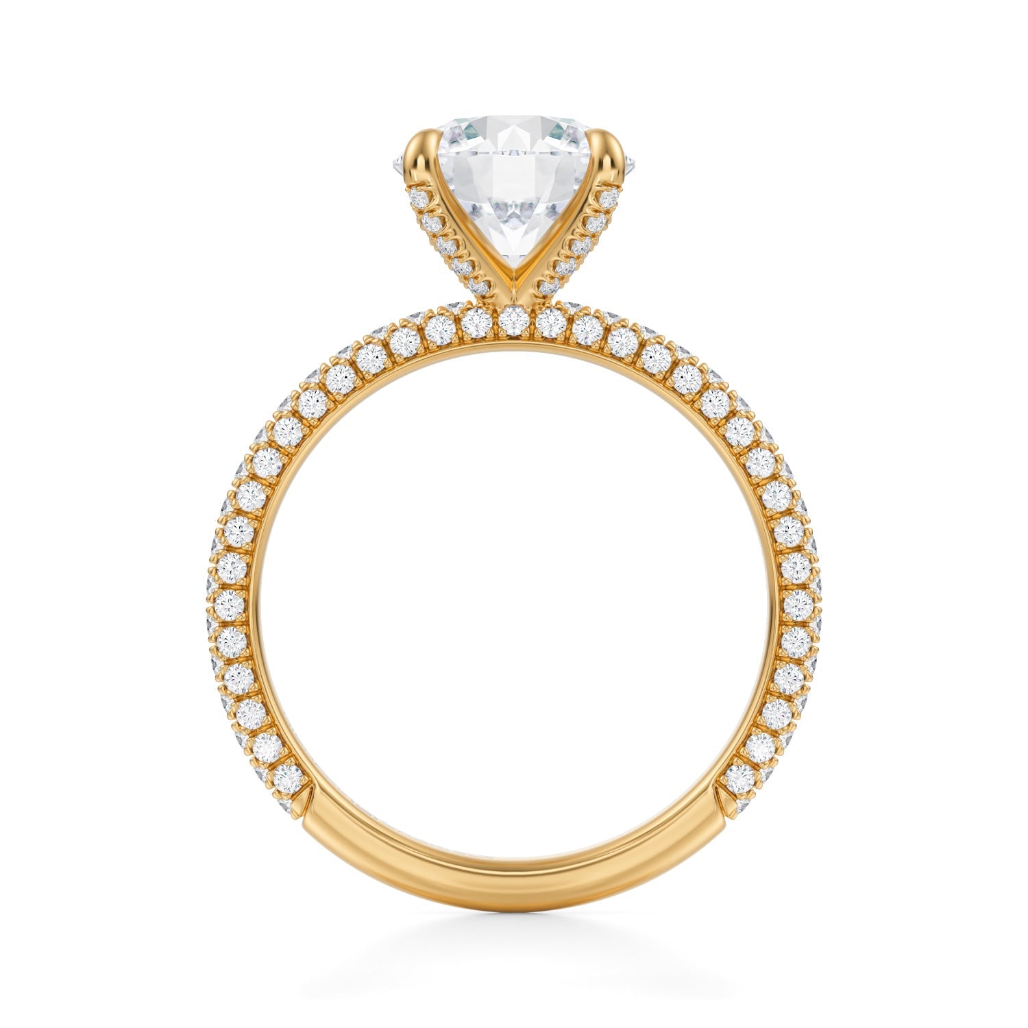 Round Double Edge Halo With Solitaire Ring (2.00 Carat E-VS1) - Michael Gabriels