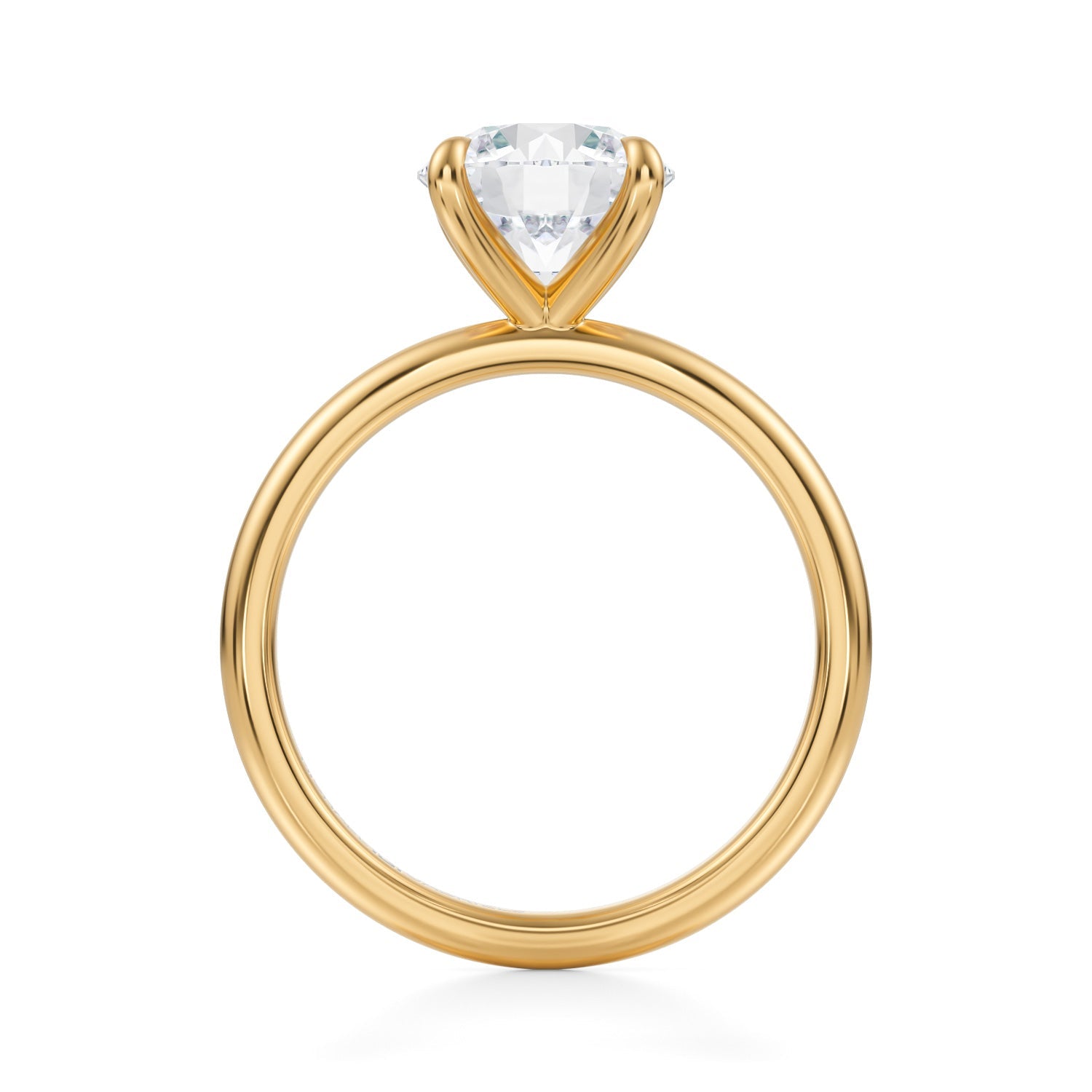 Round Modern Pave Ring (2.00 Carat E-VS1) - Michael Gabriels