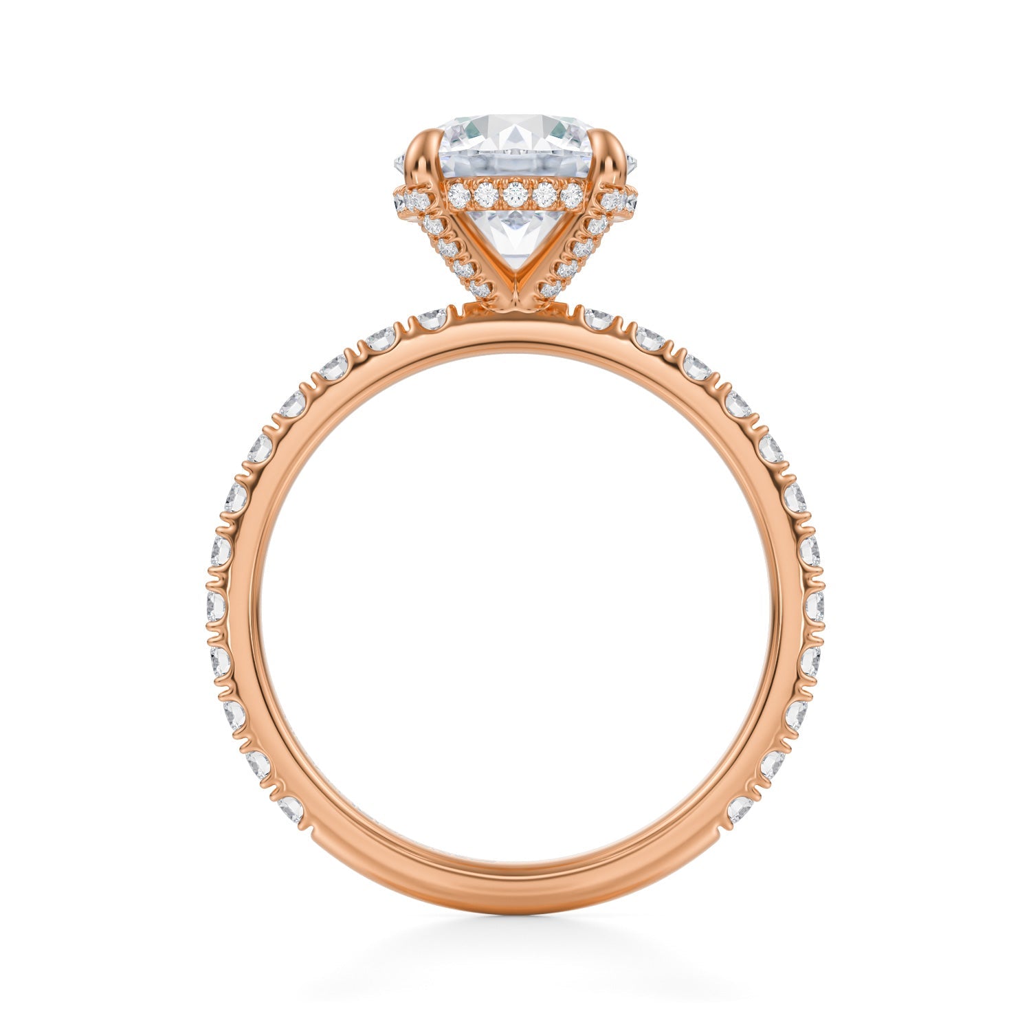 Round Pave Basket With Pave Ring (2.00 Carat G-VVS2) - Michael Gabriels