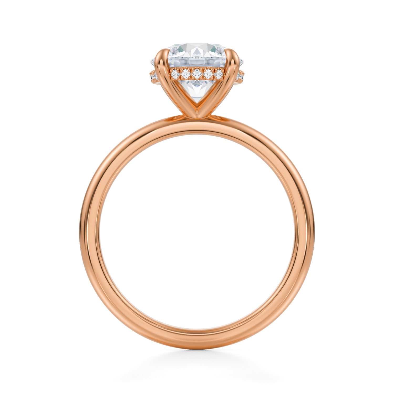 Round Solitaire Ring With Invisible Halo (2.50 Carat D-VVS2) - Michael Gabriels